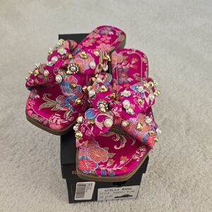 Azalea Wang Pink Embellished Women's Sandals
